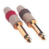 Gold Plated 6.3mm Mono Jack Plugs Various Colours