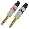 Gold Plated 6.3mm Mono Jack Plug Various Colours