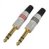 Gold Plated 6.3mm Stereo Jack Plug Various Colours