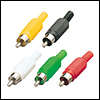 RCA Phono Plug Head With Plastic Cover Various Colours