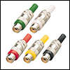 RCA Phono In Line Socket Metal Various Colours