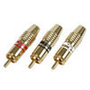Gold Plated RCA Phono Plug Various Colours
