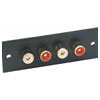 4 x Gold Plated RCA Chassis Socket Plate