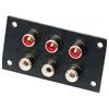 6 x Gold Plated RCA Chassis Socket Plate