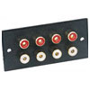 8 x Gold Plated RCA Phono Chassis Socket Gold