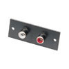 2 x Chrome Plated RCA Phono Chassis Socket