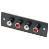 4 x Chrome Plated RCA Phono Chassis Socket