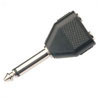 6.3mm Mono Plug To 2 x 3.5mm Mono Sockets