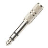 Adaptor 6.3mm stereo plug to 3.5mm stereo jack socket, Gold plated