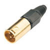 Gold Plated 3 Pin Plug XLR Connector