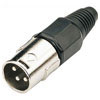 Pair of 3 Pin XLR Plugs In Black