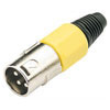 Pair of 3 Pin XLR Plugs In Yellow