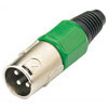 Pair of 3 Pin XLR Plugs In Green