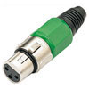 Pair of 3 Pin XLR Sockets In Green