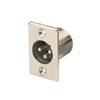 Square Pattern 3-Pin XLR Plug Chassis