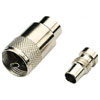 Standard Silver UHF Connector & 6mm Reducer Set