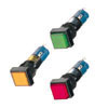 Square Latching Switch With LED 250Vac Various Colours