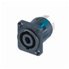 Neutrik� 4-pin Speakon Square Chassis Socket 40A NL4MPUC