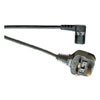 Right Angle Cold IEC Mains Lead 10a - Black - A144HB -