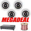2 Pairs of JBL Ceiling Speakers, 4-Zone Speaker Switch & 100m Hi-Grade Cable MEGADEAL