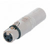 Neutrik Silver NA3F5M 3 Pole Female XLR To 5 Pole Male XLR DMX Adaptor