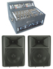 Twin CD DJ Kit 2 - 600W POWERED SPEAKERS