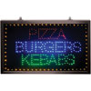 Large Yellow/Red/Blue/Green Static Pizza, Burgers, Kebabs LED Sign