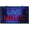 Large Red/Blue Static Live Music LED Sign