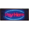 LED Pay Here Sign With Red and Blue LEDs