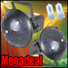 CYBERMARKET MEGA DEAL 2 x Sound Activated Mushroom Lights w/ 2 Spare Bulbs ONLY