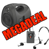 1 Channel 35W Wireless System With Headset & Tie Clip Set