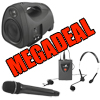 2 Channel 35W Wireless System With 1 x Handheld Mic & 1 x Headset & Tie Clip Set