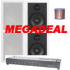 2 Pairs Of 5.25 Pro Wall Speakers, 8 Zone Speaker Switch & 100m Hi-Grade Cable 