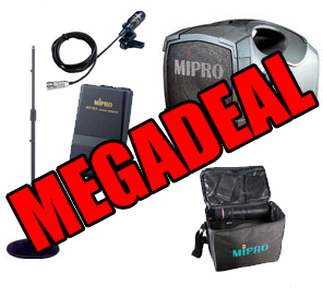 Wireless 27W Mipro + Tie-Clip Mic, Stand and Case - <b>CYBERMARKET MEGADEAL!</b>