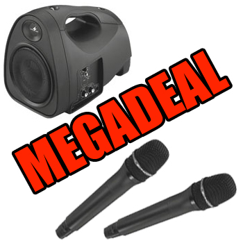 2 Channel 35W UHF Wireless System With 2 x Handheld Microphones