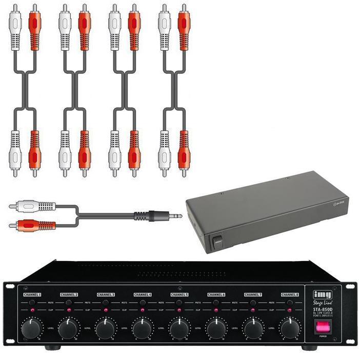 IMG Stageline STA850D Amp With 4 Way Distribution Amp