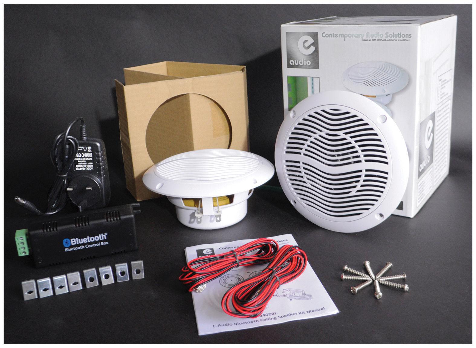 E Audio 2 X 5 25 Bluetooth Ceiling Speaker Kit With Cable Amp