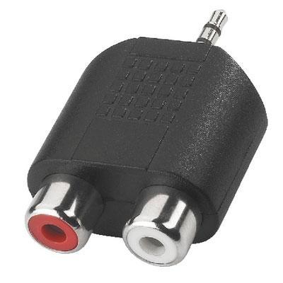 RCA Adapter 1 x 2.5mm Stereo Plug to 2 x RCA Female  - main image
