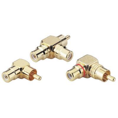RCA Adapters Gold Plated Version RCA Plug to RCA Female Right Angle