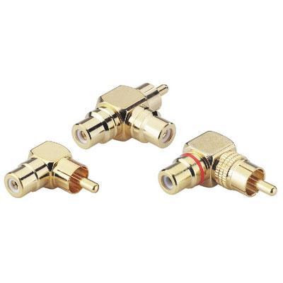 RCA Adapters Gold Plated Version RCA Plug to RCA Female Right Angle - main image