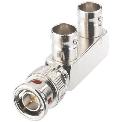 BNC Y Splitter, 75 ohm 1 x BNC plug 2 x BNC jack F-shape - main image