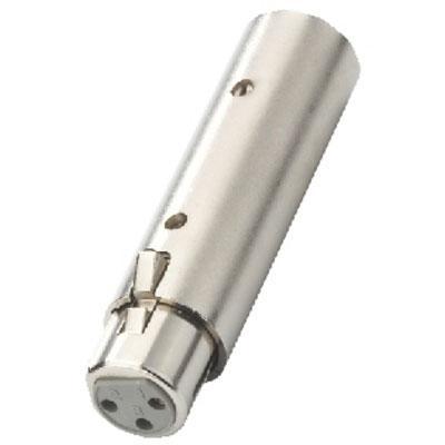 XLR Phase Inverter 3-pole XLR plug to 3-pole XLR inline jack Nickel Plated Metal Body