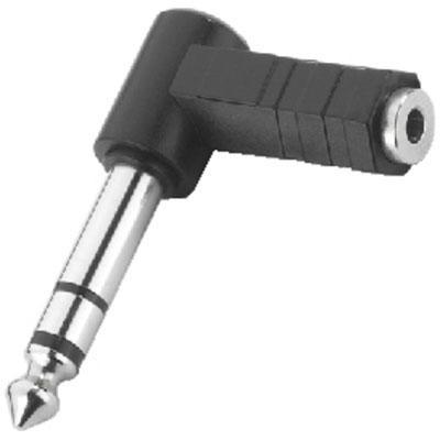 Adapter, Right Angle 6.3mm Plug to 3.5mm Stereo Female