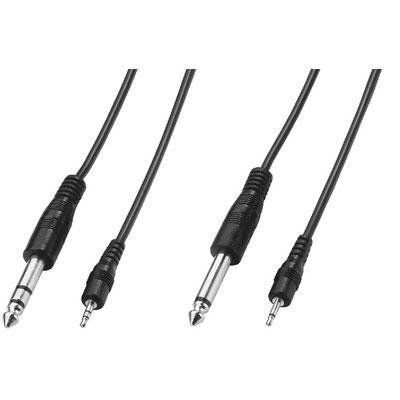 6.3mm Stereo Jack to 2.5mm Stereo Jack Cable 2m