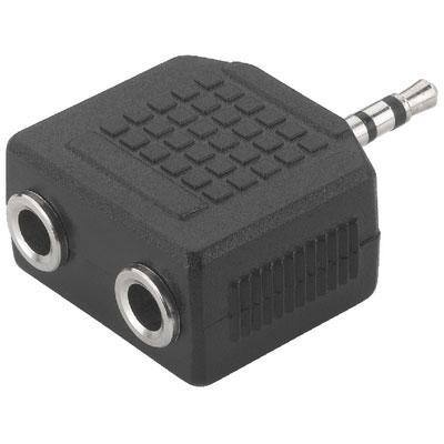 Adapter 1 x 2.5mm Stereo Plug to 2 x 3.5mm Stereo Female - main image