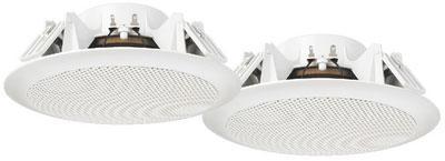 Pair Of 45WRMS Waterproof / Marine Ceiling Speakers - White - main image