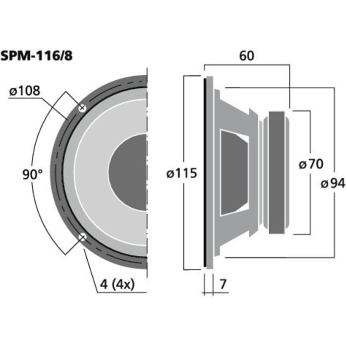 SPM-116/8 HiFi Woofer - main image