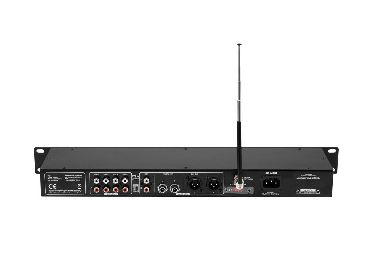 OMNITRONIC EP-220PR Media Player With MP3 Player And FM Radio - main image
