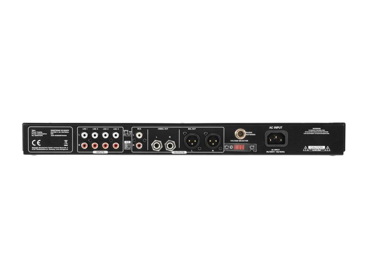 OMNITRONIC EP-220PR Media Player With MP3 Player And FM Radio - main image