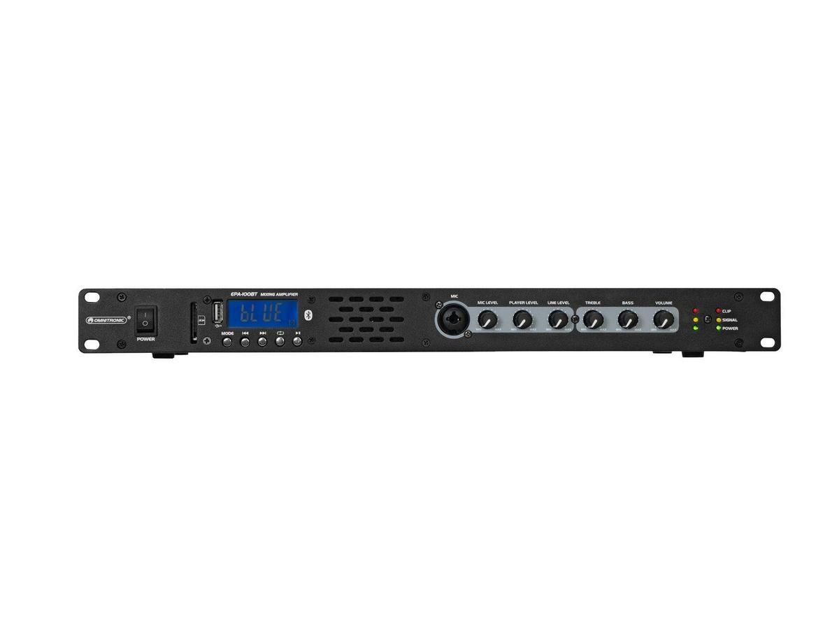 Omnitronic EPA-100BT 2 x 50W Amp With Bluetooth - main image